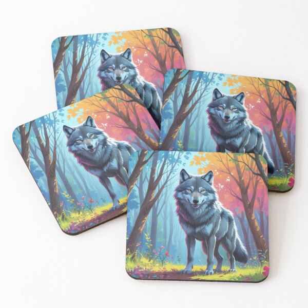 Item preview, Vibrant Forest Wolf Art designed and sold by Nick Seidel.