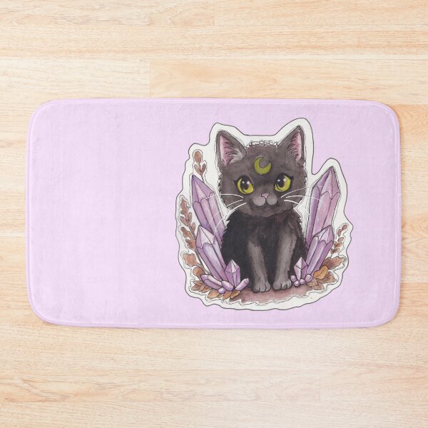 Item preview, Gem Kitty — Cute Hand Drawn Gothic Cat Art designed and sold by Darkfully-Done.