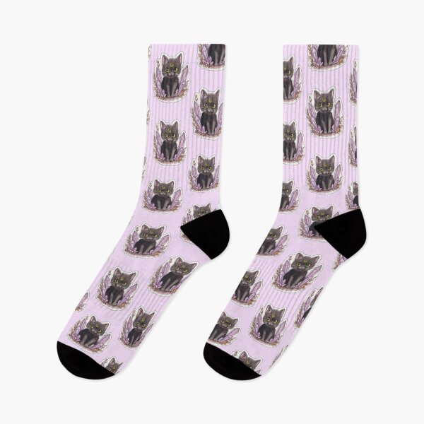 Item preview, Gem Kitty — Cute Hand Drawn Gothic Cat Art designed and sold by Darkfully-Done.