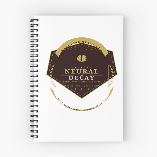 Item preview, Neural Decay Badge — Funny Vintage Military Shield Sticker | Short Form Content Humor Gift designed and sold by Mega-Shopping.