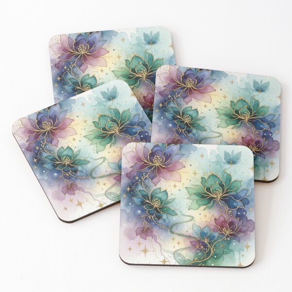 Item preview, Astral Lotus Reverie – Enchanted Watercolor Celestial Floral Illustration designed and sold by Oonward2021.