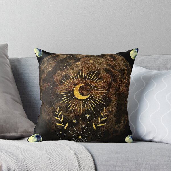 Item preview, Mystical golden celestial Moon and Radiant star art  designed and sold by FahdSpaceArt.