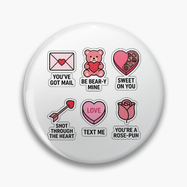 Item preview, Kawaii Sweet Valentine Sticker Pack - Cute Cupid & Love Heart Puns designed and sold by SimpleP.