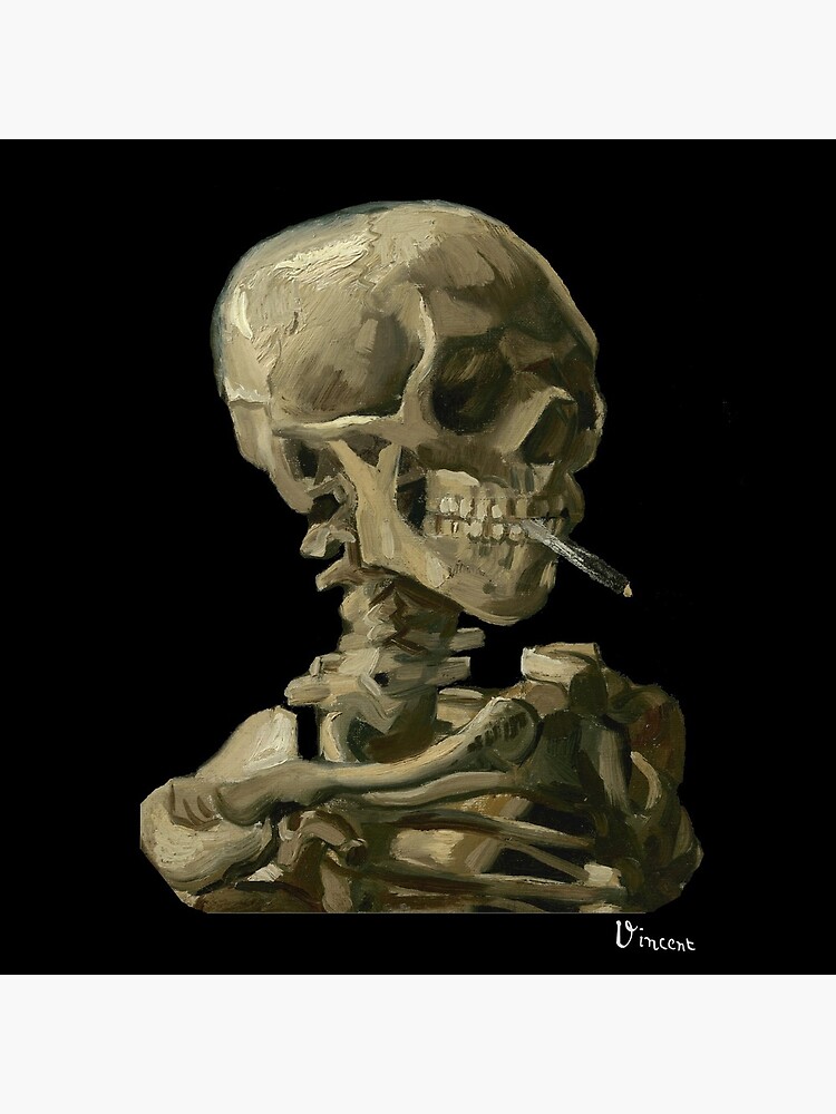 Van Gogh, Head of Skeleton Artwork Skull Reproduction, Posters, Tshirts, Prints, Bags, Men, Women, Kids by clothorama