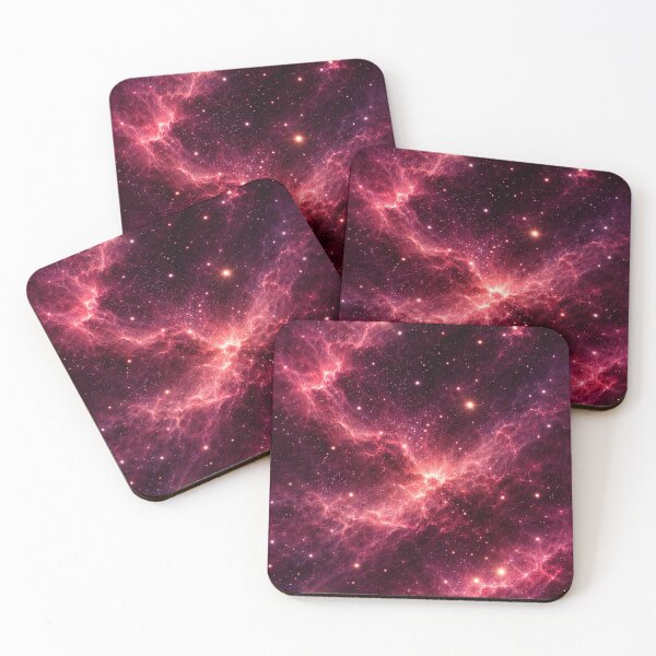 Item preview, Crimson Nebula Galaxy – Deep Red Cosmic Space Background with Stars designed and sold by MysticPurpleHue.