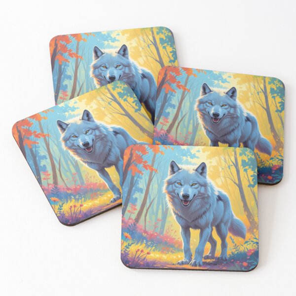 Item preview, Majestic White Wolf in Vibrant Forest designed and sold by Nick Seidel.