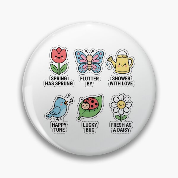 Item preview, Kawaii Spring Blossom Sticker Pack - Cute Flower & Butterfly Puns designed and sold by SimpleP.