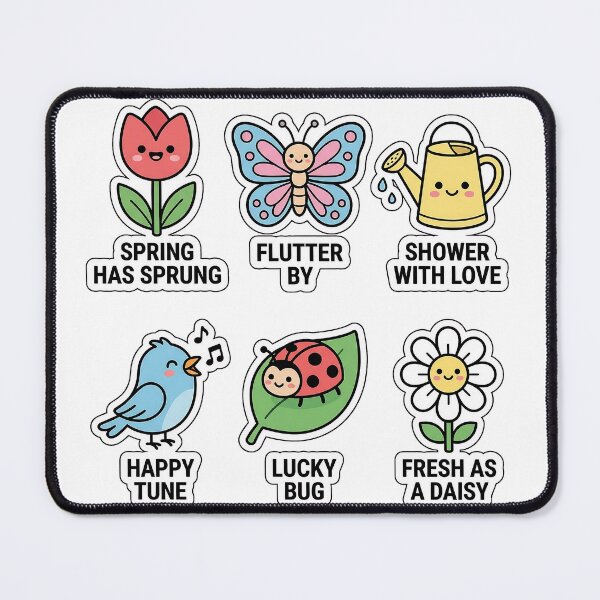 Item preview, Kawaii Spring Blossom Sticker Pack - Cute Flower & Butterfly Puns designed and sold by SimpleP.