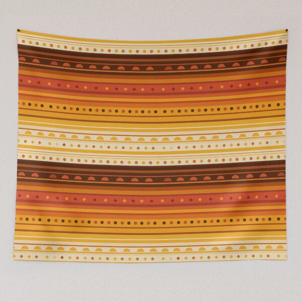 Item preview, Sunset Stripe Retro Seamless Pattern Print designed and sold by Inkworksbyshery.