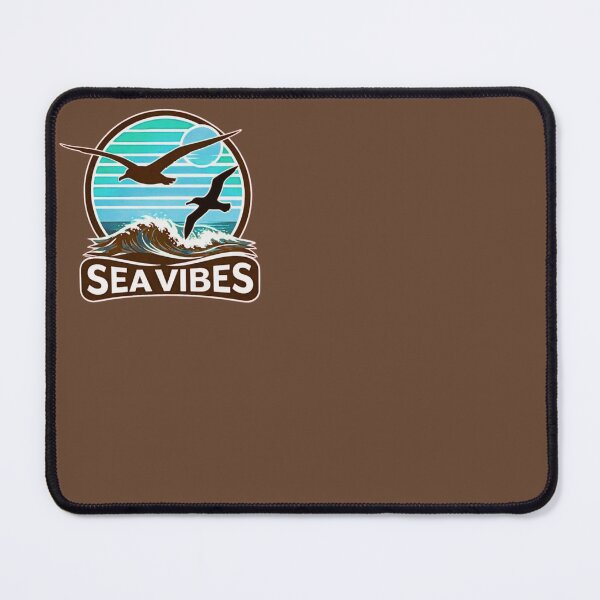 Item preview, Sea Vibes - Two Seabirds Over Wave Retro Emblem designed and sold by SilentPowerArt.