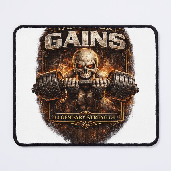 Item preview, Take Your Gains Skull Gym Design designed and sold by ZovLane.