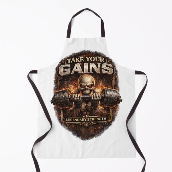 Item preview, Take Your Gains Skull Gym Design designed and sold by Vaqzilora.