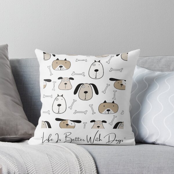 Item preview, Life Is Better With Dogs – Cute Puppy Pattern Dog Lover T-Shirt designed and sold by NooHaART.