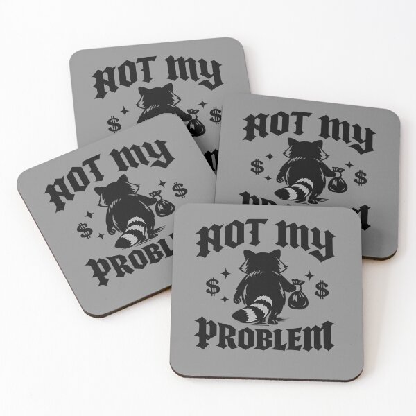 Item preview, Not My Problem Raccoon Funny Sarcastic Shirt Goblincore Gift Trash Panda Tee Dark Humor Night Creature Shirt designed and sold by Gremlin Hours.