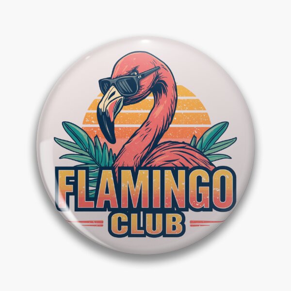 Item preview, Retro Flamingo Club Pride Summer Beach Art designed and sold by EchoPrint Co..