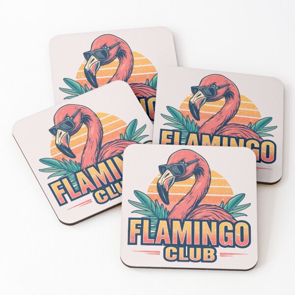 Item preview, Retro Flamingo Club Pride Summer Beach Art designed and sold by EchoPrint Co..