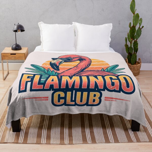 Item preview, Retro Flamingo Club Pride Summer Beach Art designed and sold by EchoPrint Co..