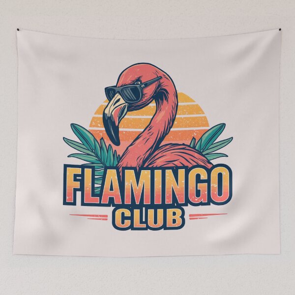 Item preview, Retro Flamingo Club Pride Summer Beach Art designed and sold by EchoPrint Co..