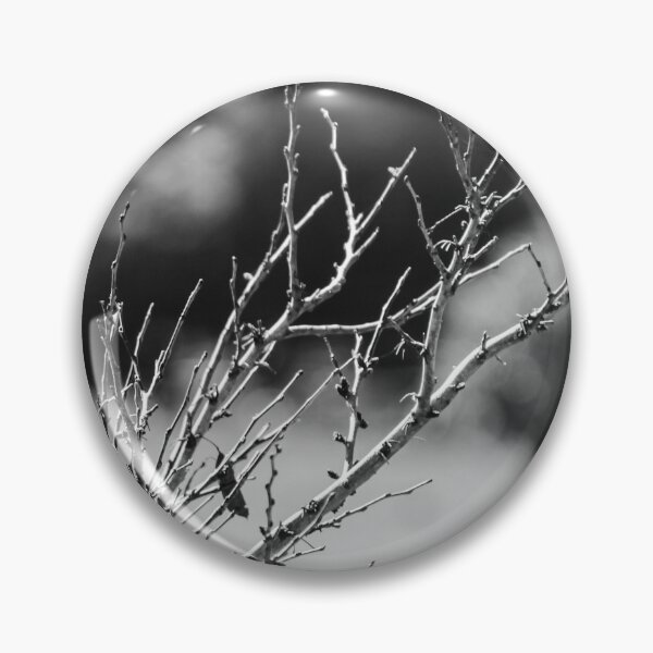 Item preview, Black and White Close-Up of Bare Winter Branches and Twigs With Soft Bokeh Background designed and sold by Nmallia.