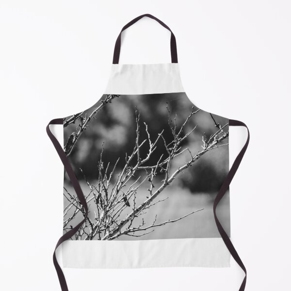 Item preview, Black and White Close-Up of Bare Winter Branches and Twigs With Soft Bokeh Background designed and sold by Nmallia.