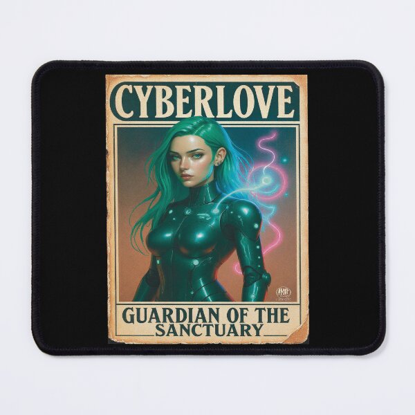 Item preview, Cyberlove — Guardian of the Sanctuary | Neon Protector Heroine ✦ Retro Futuristic Poster designed and sold by ROYFOREVER by Yasemin .