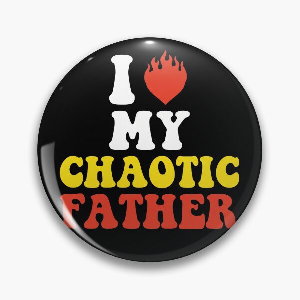 Item preview, I Love My Chaotic Father Retro Flame Heart Father's Day designed and sold by TeNovaStudio.
