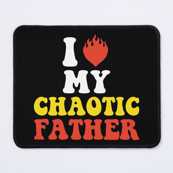Item preview, I Love My Chaotic Father Retro Flame Heart Father's Day designed and sold by TeNovaStudio.