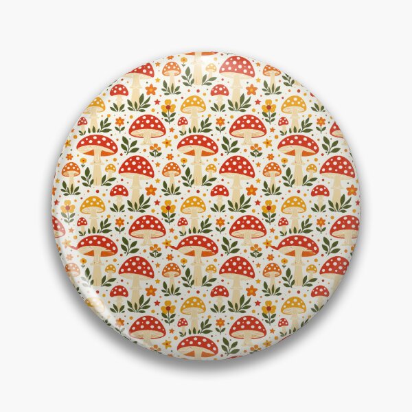Item preview, Retro Folk Art Mushroom Seamless Pattern Flat Graphic designed and sold by Inkworksbyshery.