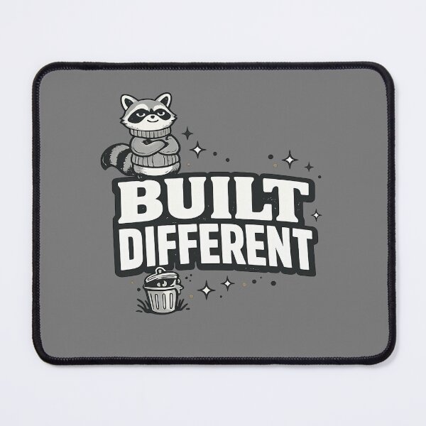 Item preview, Built Different Raccoon Funny Goblincore Shirt Trash Panda Humor Gift Chaotic Neutral Tee Night Creature Shirt designed and sold by Gremlin Hours.