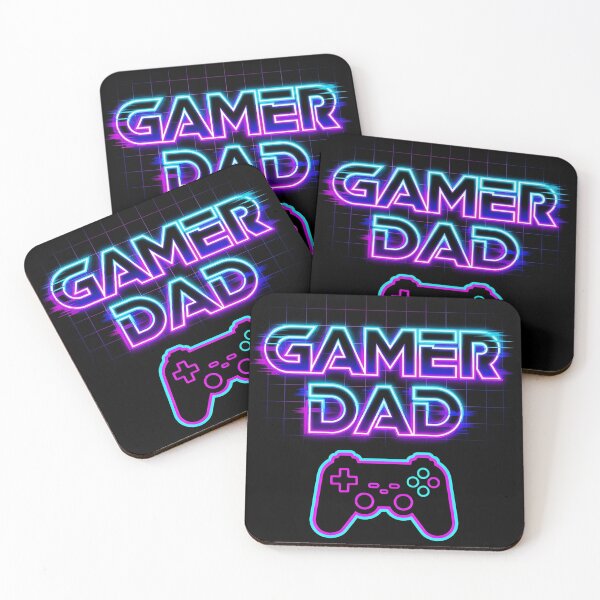 Item preview, Gamer Dad Retro Neon Cyberpunk Gaming Father’s Day designed and sold by Hazelartdesign.