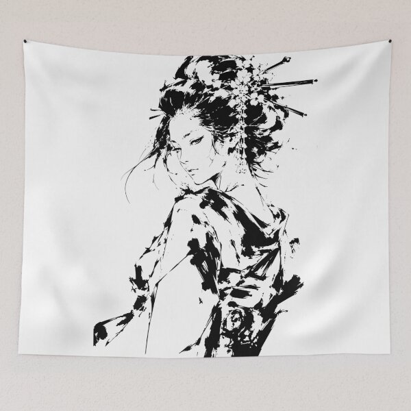 Item preview, Geisha brush poster designed and sold by OniricaDesign.
