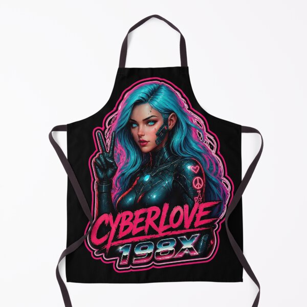 Item preview, Cyberlove 198X Retro Synthwave Girl designed and sold by ROYFOREVER by Yasemin .