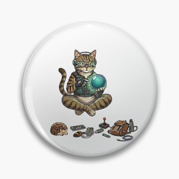 Item preview, Hacker Cat Coding in Cyberpunk Workspace designed and sold by Carrinho21.