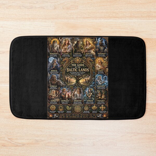 Item preview, Baltic Gods Collage | Ancient Baltic Mythology Pantheon Art Featuring Perkūnas, Dievas & Saulė designed and sold by RockyLambda.