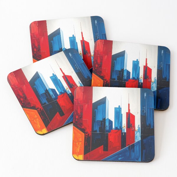 Item preview, Offset Lithograph 3D Shapes | Red Cyan Graphic | Blue Yellow Overlay designed and sold by PYRAMIDA Co..