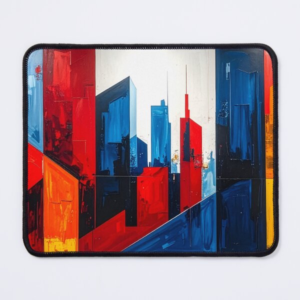 Item preview, Offset Lithograph 3D Shapes | Red Cyan Graphic | Blue Yellow Overlay designed and sold by PYRAMIDA Co..