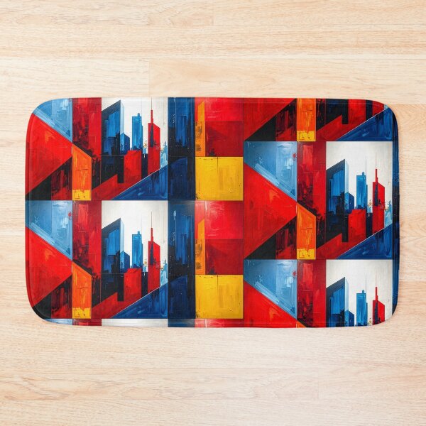 Item preview, Offset Lithograph 3D Shapes | Red Cyan Graphic | Blue Yellow Overlay designed and sold by PYRAMIDA Co..