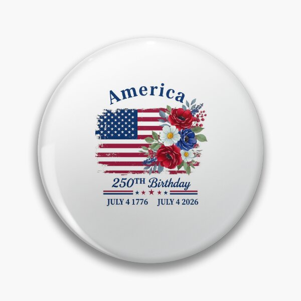 Item preview, America 250th Birthday Patriotic Floral Flag July 4 2026 designed and sold by PixlCrypt.