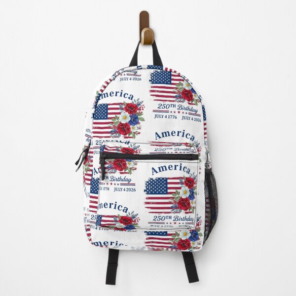 Item preview, America 250th Birthday Patriotic Floral Flag July 4 2026 designed and sold by PixlCrypt.