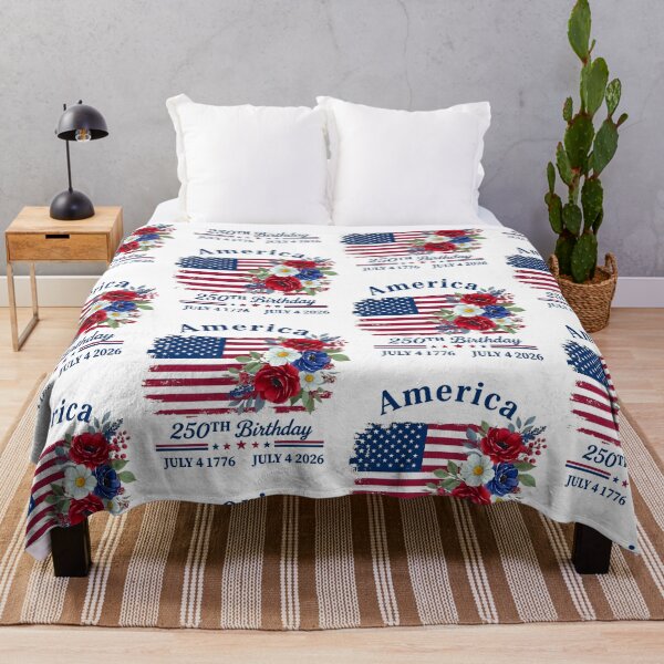 Item preview, America 250th Birthday Patriotic Floral Flag July 4 2026 designed and sold by PixlCrypt.