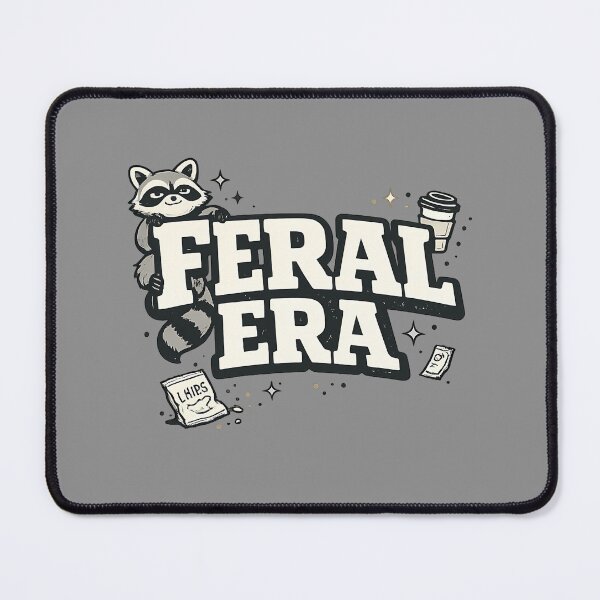 Item preview, Feral Era Raccoon Funny Shirt Goblincore Gift Trash Panda Tee Chaotic Night Owl Shirt Relatable Humor Gift designed and sold by Gremlin Hours.