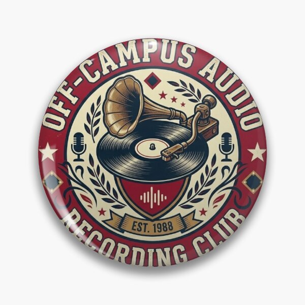 Item preview, UNOFFICIAL Off-Campus Audio  - Vintage Recording Club Vinyl Record Emblem designed and sold by Fatomfatom.
