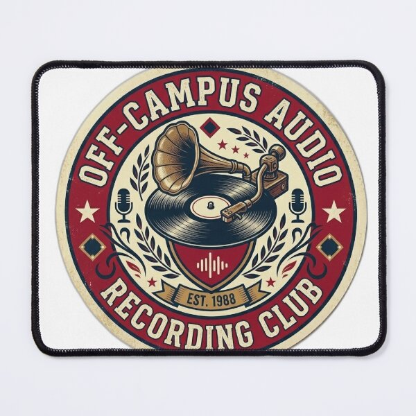 Item preview, UNOFFICIAL Off-Campus Audio - Vintage Recording Club Vinyl Record Emblem designed and sold by Fatomfatom.