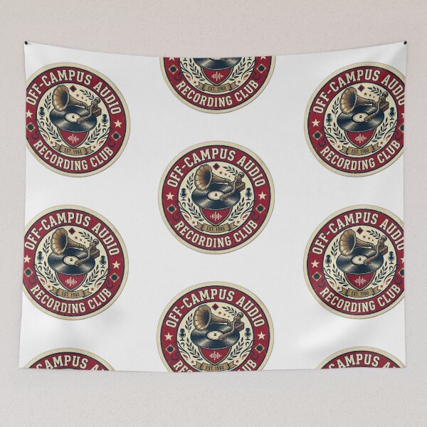 Item preview, UNOFFICIAL Off-Campus Audio  - Vintage Recording Club Vinyl Record Emblem designed and sold by Fatomfatom.