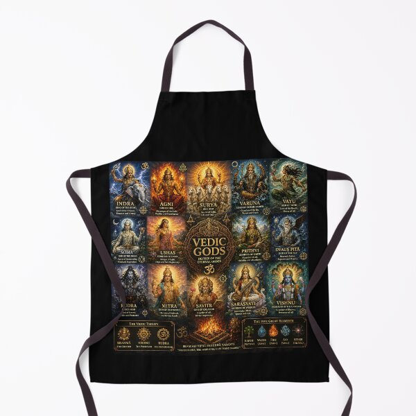 Item preview, Vedic Gods Collage | Ancient Vedic Mythology Pantheon Art Featuring Indra, Agni, Varuna & Soma designed and sold by RockyLambda.