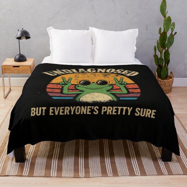 Item preview, Undiagnosed But Everyone's Pretty Sure Neurodivergent Relatable Frog Humor designed and sold by RetroMini2026.