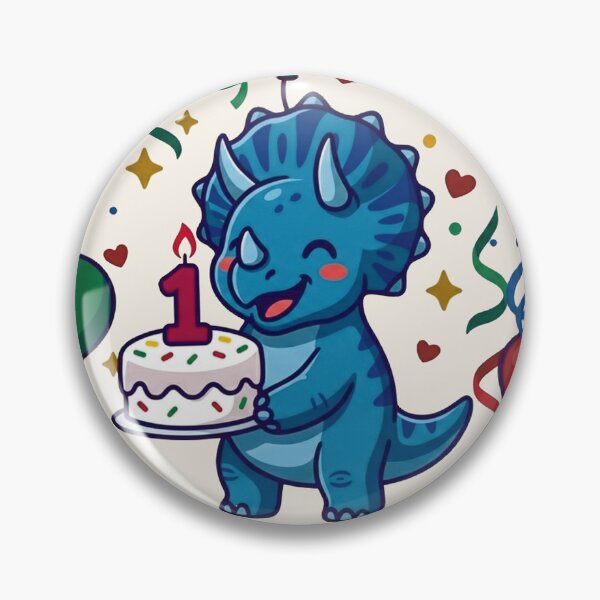 Artikelvorschau, Ein blauer Triceratops „Saurus“ – Geschenk zum 1. Geburtstag für Jungen/Mädchen, Kleinkinder, die Dinosaurier lieben entworfen und verkauft von Tronstell.
