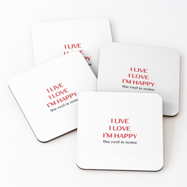 Item preview, I Live. I Love. I’m Happy. (Red+Black) designed and sold by Pencil & Pixel.