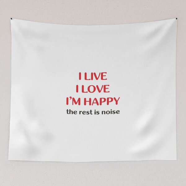 Item preview, I Live. I Love. I’m Happy. (Red+Black) designed and sold by Pencil & Pixel.