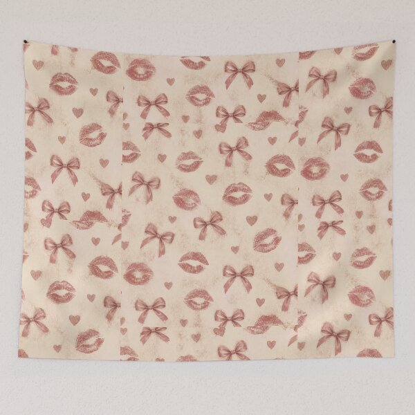 Item preview, Lips & Bows Pattern | Coquette Romantic Aesthetic designed and sold by DesignsByTaara.